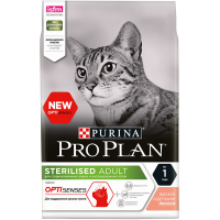 АКЦИЯ: (Скидка 15%) Pro Plan Sterilised, для кошек и органов чувств, лосось, 1,5 кг