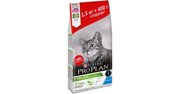Корм для кошек purina Pro plan сух (1.5кг+400грх 6шт) кастрир.кур.кроликpr (7613036428088)