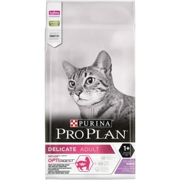 Pro Plan Delicate, для кошек с чувствительным пищеварением, индейка, 10 кг