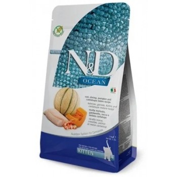 Farmina N&D Cat для котят треска креветка тыква 1.5 кг