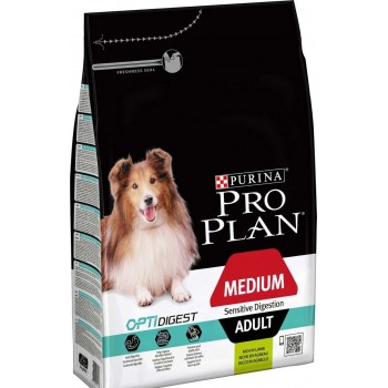 АКЦИЯ: (Скидка 20%) Pro Plan Medium Adult, для взрослых собак средних пород, ягненок, 3 кг
