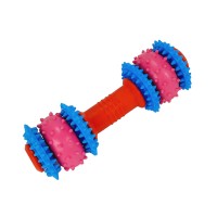 Игрушка для собак Dogman Зубочес гантель с кольцами, 15 см.