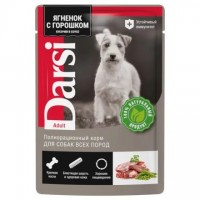 Darsi паучи для собак ягненок с зел. горошком, кусочки в соусе, 85 г