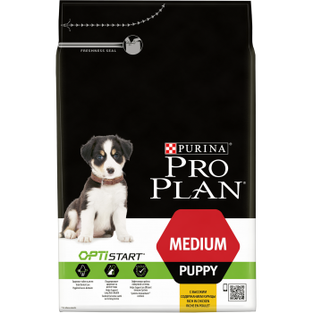 Pro Plan Medium Puppy, для щенков средних пород, курица, 1,5 кг