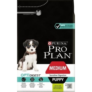 АКЦИЯ: (Скидка 20%) Pro Plan Medium Puppy, для щенков средних пород, ягненок, 3 кг