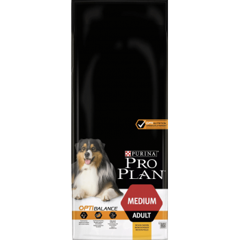 Pro Plan Medium Adult, для взрослых собак средних пород, курица, 14 кг
