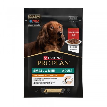 Pro Plan Adult, пауч для взрослых собак, говядина, 85 г 