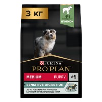 АКЦИЯ: (Скидка 15%) Pro Plan Medium Puppy, для щенков средних пород, ягненок, 3 кг