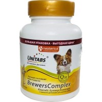 Витаминное лакомство д/собак Unitabs Brewers Complex Q10 с пивными дрожжами д/мелких собак 200 шт. 