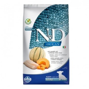  Farmina N&D Dog Ocean Adult Mini для собак треска тыквой и дыня 7 кг