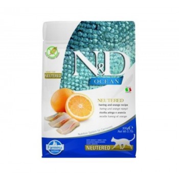 Farmina N&D Cat для кошек стер. сельдь апельсин 300 г