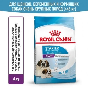 АКЦИЯ: (Скидка 10%)Royal Canin Gianti Starter, для беременных, кормящих сук и щенков до 2-х мес 4 кг