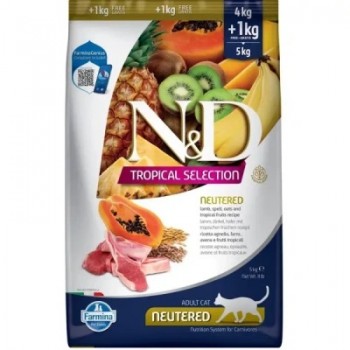 Farmina N&D Tropical Selection Cat для кошек стер.кастрированных курица 5 кг