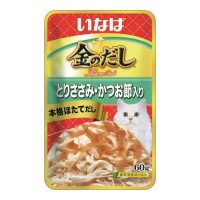 Inaba Ciao Kinnodashi пауч для кошек куриное филе с кацуобуси 60 г