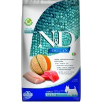  Farmina N&D Adult Mini для собак  лосось треска дыня 800 г