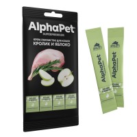 Лакомство AlphaPet Superpremium крем-лакомство для кошек кролик яблоко 48 г
