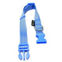 Ошейник нейлоновый Nunbell голубой со светоотражающей нитью, 20 мм*56 см Ошейник нейлоновый Nunbell голубой со светоотражающей нитью, 20 мм*56 см