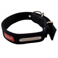 Ошейник нейлоновый Nunbell двоиной c кольцом, черный, 38 мм*60 см Ошейник нейлоновый Nunbell двоиной c кольцом, черный, 38 мм*60 см