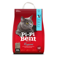АКЦИЯ: (Скидка 10%) Наполнитель минеральный Pi-Pi-Bent Классик комкующийся, 24 л