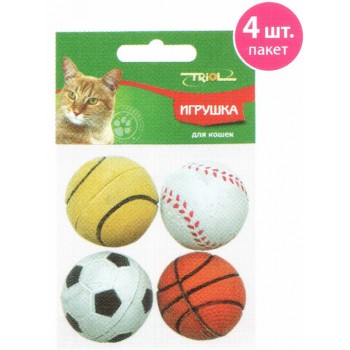Игрушка для кошек TrioL набор (4 мяча), d40 мм