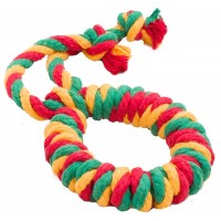 Игрушка д/собак DogLike Кольцо канатное малое (жёлтый-зелёный-красный)