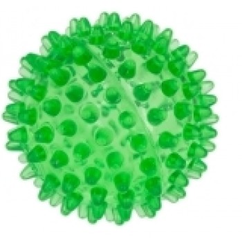 Игрушка д/кошек ZooOne ПВХ мяч  массажный  5,5 см прозрачный (зелёный)