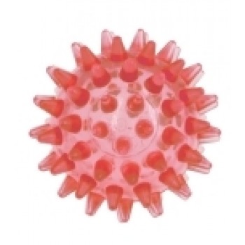 Игрушка д/кошек ZooOne ПВХ мяч  массажный  5,5 см прозрачный (красный)
