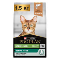 АКЦИЯ: (Скидка 15%) Pro Plan Sterilised, для стерилизованных кошек, лосось, 1,5 кг
