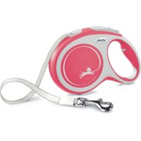 Рулетка-поводок FLEXI NEW LINE COMFORT L (до 50 кг) лента 8 м серый/красный
