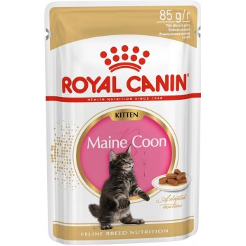 АКЦИЯ: (Скидка 15%) Royal Canin Kitten Maine Coon (в соусе), пауч для котят породы мейн-кун, 85 г