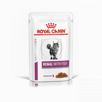 Royal Сanin Renal (рыба в соусе), пауч для кошек при лечении болезней почек, 85 г