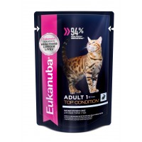 EUKanuba, пауч для взрослых кошек с кроликом в соусе, 85 г