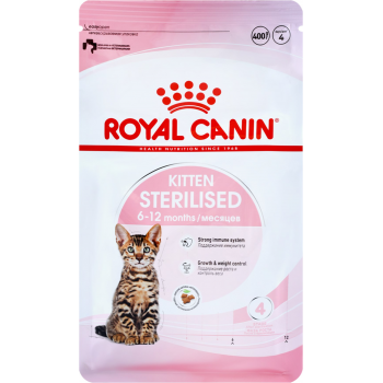 АКЦИЯ: (Скидка 15%) Royal Сanin Kitten Sterilised, для стерилизованных котят до 12 мес, 400 г