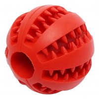 Игрушка д/собак Rich Breed мяч-зубочистка-кормушка, красный M 6,5 см