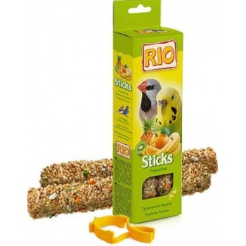 Лакомство для средних попугаев RIO палочки с тропическими фруктами  75 гр*2 шт 