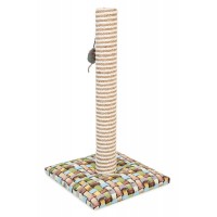 Когтеточка PerseiLine столбик лайфстайл с мышкой, зеленый 54х30 см