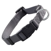 Ошейник нейлоновый Triol для собак со светоотр. строчкой, серый, 25*510-780 мм Ошейник нейлоновый Triol для собак со светоотр. строчкой, серый, 25*510-780 мм