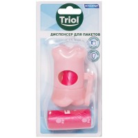 Контейнер Triol с гигиеническими пакетами (2 запасных рулона в комплекте, 15 пакетов в рулоне)