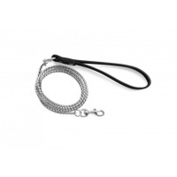 Поводок-цепь Triol с кожаной ручкой 4*60 Поводок-цепь Triol с кожаной ручкой 4*60