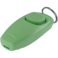 Кликер д/дрессировки - свисток с кольцом ZooOne (зелёный)