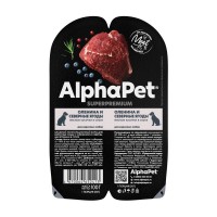 Alpha Pet оленина и северные ягоды кусочки в соусе для собак, 100 г.  Alpha Pet оленина и северные ягоды кусочки в соусе для собак, 100 г.