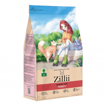 ZILLII Urinary сухой корм с индейкой для кошек,  профилактика МКБ, 0,4 кг
